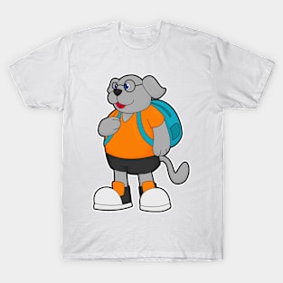 Dog as Hiker with Backpack T-Shirt